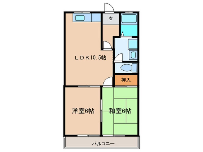 間取図 ロイヤルガ－デンＫ