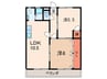 マンション久保田 2LDKの間取り