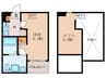 フラン 1Kの間取り