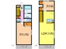 プロシ－ド穂波町 2LDKの間取り