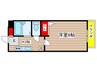 長谷川10番館 1Kの間取り