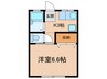 レインボー丸根 1Kの間取り