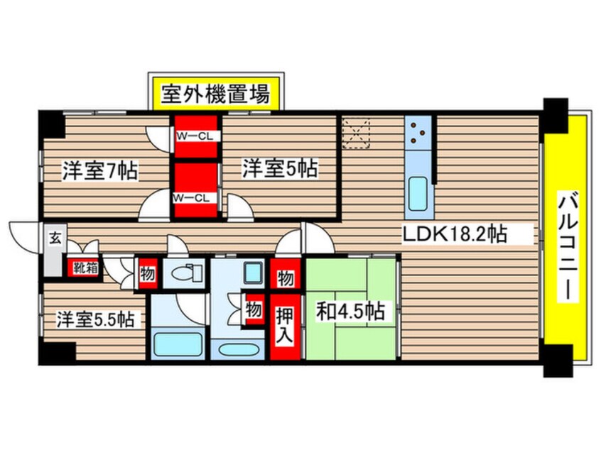 間取図 プラウド八事ガーデン（203）