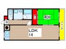 ア－バンササキ３６ 1LDKの間取り