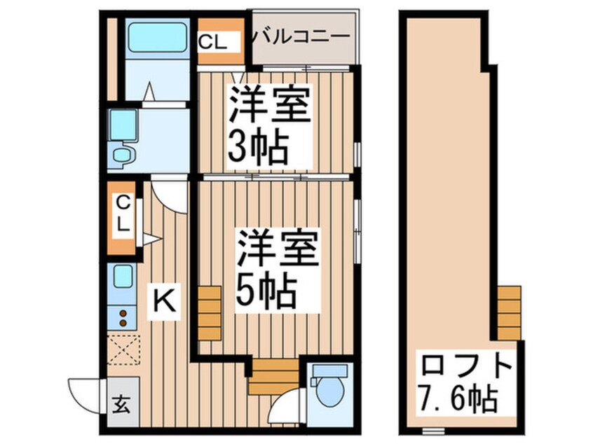 間取図 ハーモニーテラス河岸町Ⅱ