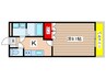 サンフォレストＫＮ 1Kの間取り