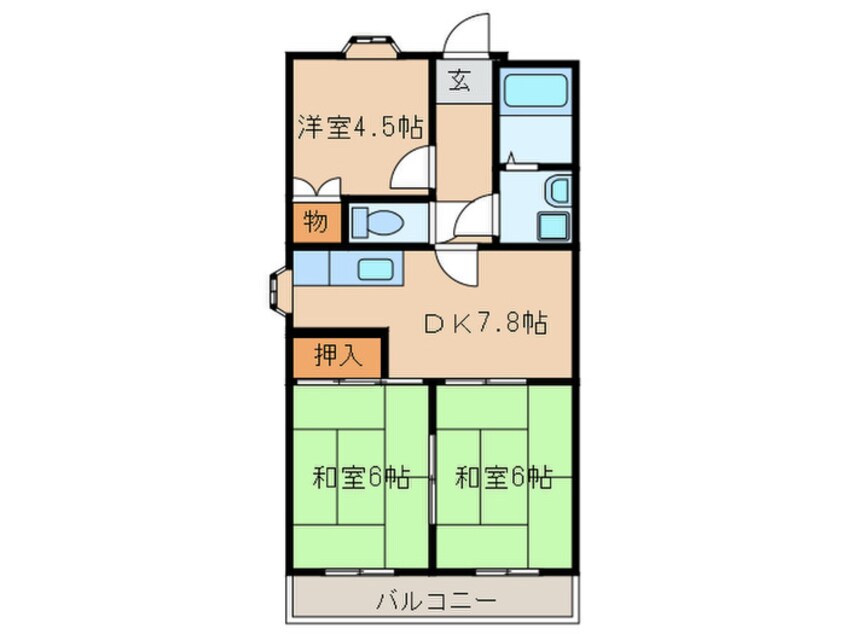 間取図 シャト－ハイツ