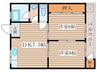 ミヅホビル 2DKの間取り