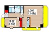 音羽壱番館ＳＡＫＡＥ 1LDKの間取り