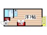 ＰＡＴＩＯ川名 1Rの間取り