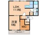 猪子石レックス（４０２） 1LDKの間取り