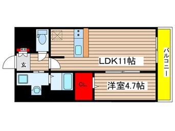 間取図 ﾌﾟﾚｻﾝｽTHE高岳(1301)