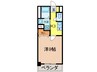 パークサイド幹 1Kの間取り