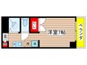 フローレスタナベ 1Rの間取り