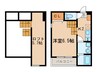 アルバーノ中村luxe 1Kの間取り