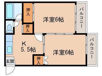 間取図 丸米コ－ポ