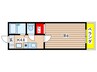 ドエルＨＡＲＡ 1Kの間取り