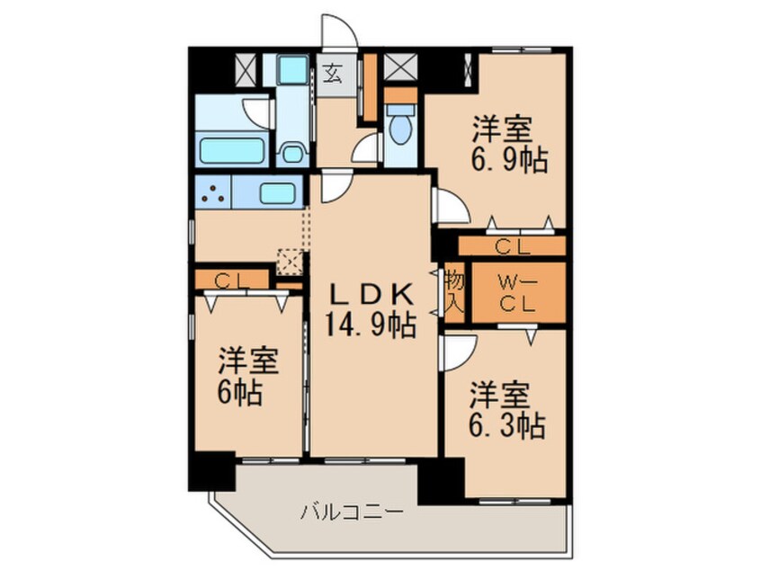 間取図 フォンターナ名昭