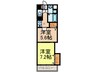 セントラル名古屋 2Kの間取り