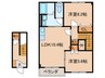 アルカサル華 2LDKの間取り