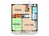 クレストステ－ジ南城 2DKの間取り