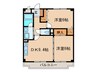 クレストステ－ジ南城 2DKの間取り