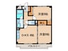 クレストステ－ジ南城 2DKの間取り