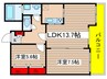 ナビシティ徳川（1004） 2LDKの間取り