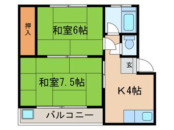 間取図 コーポ小松園