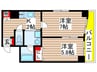 ステ－ジ橦木 2Kの間取り