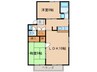 カーサクオーレ 2LDKの間取り