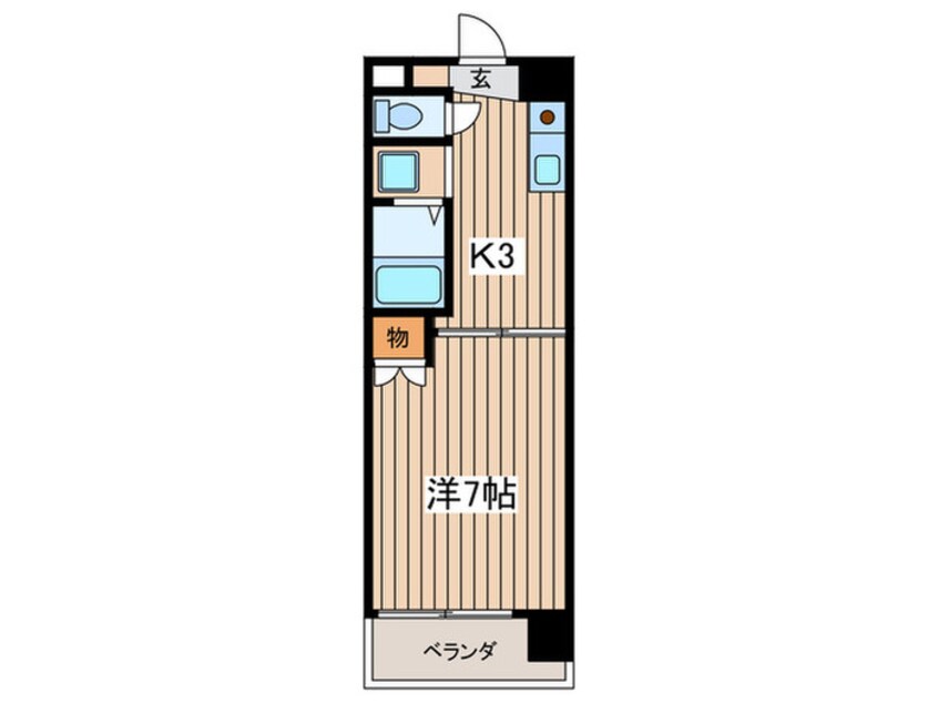 間取図 美谷ハイツ柵下