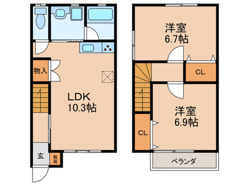 間取図 APTティエラ弥富　A棟