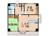 グレース川口 2LDKの間取り
