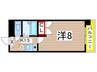 リバ－エイト南分 1Kの間取り