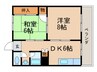 グリーンビル 2DKの間取り