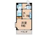 サンパティーク 1Kの間取り