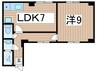 Ｍ‘ｓ八事山 1LDKの間取り