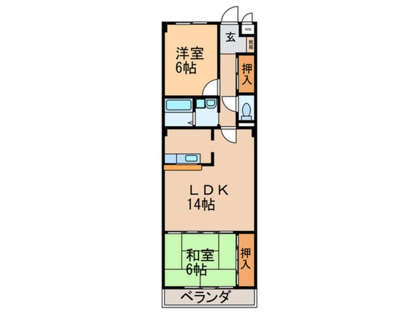 間取図 グランヴェル西山