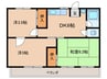 コ－ポ伊谷 3DKの間取り