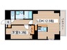 P-SQUARE Shumoku 1LDKの間取り