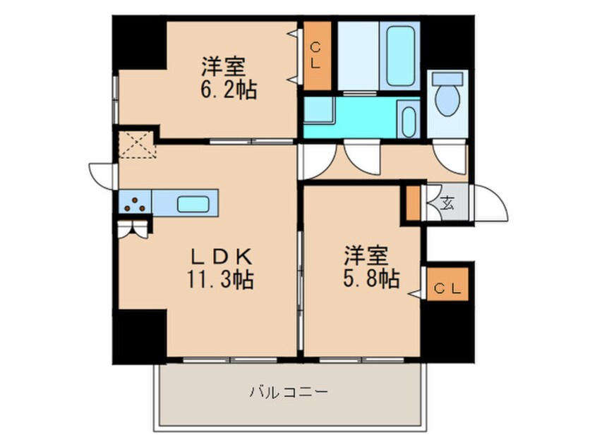 間取図 ＬＩＢＥＲＴＡ　ＣＡＲＩＮＯ