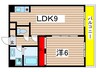 マノアール泉 1LDKの間取り