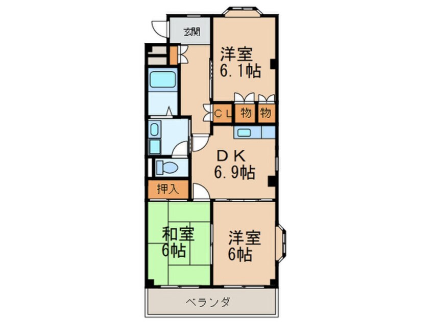 間取図 サンフラワーハイツA棟