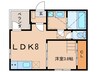 ﾊｰﾓﾆｰﾃﾗｽ八代町Ⅱ 1LDKの間取り
