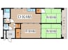 フルール新瑞橋 3DKの間取り