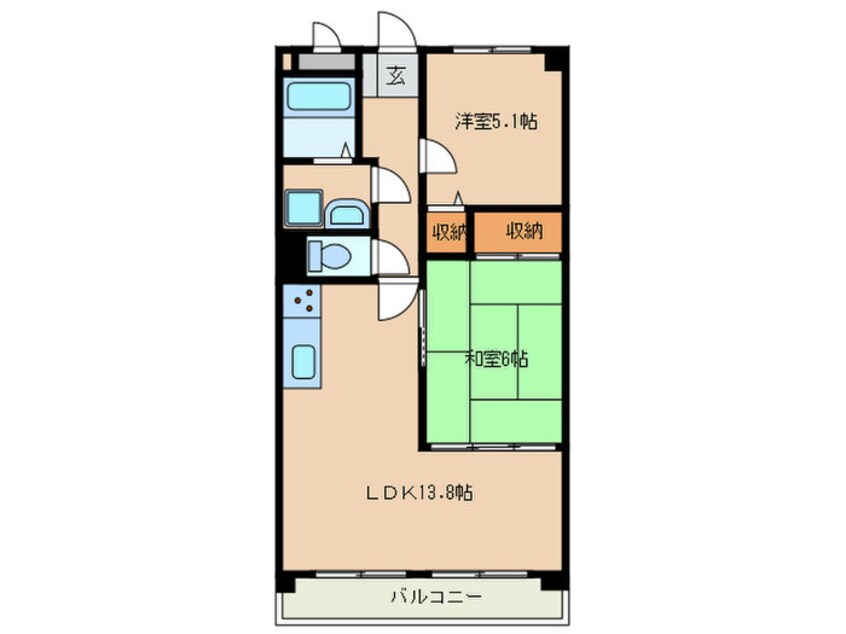 間取図 ラヴィアン八千代