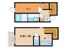 グランレーヴ呼続 1Kの間取り