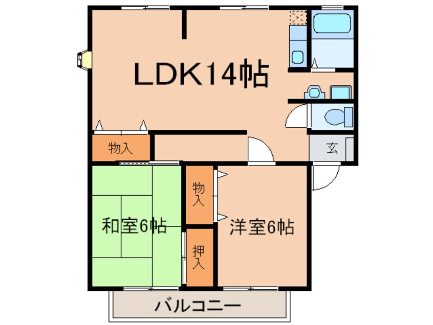 間取図 サンビレッジ生駒