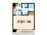 加州ビル 1Kの間取り